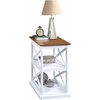 image:imageConvenience Concepts Coventry Chairside End Table 14  Farmhouse Narrow Side Accent with Storage Shelves for Transitional Modern Living amp Family Room DriftwoodWhiteDriftwoodWhite