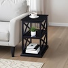 image:imageConvenience Concepts Coventry Chairside End Table 14  Farmhouse Narrow Side Accent with Storage Shelves for Transitional Modern Living amp Family Room DriftwoodWhiteBlack