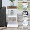 image:imageConvenience Concepts Coventry Chairside End Table 14  Farmhouse Narrow Side Accent with Storage Shelves for Transitional Modern Living amp Family Room DriftwoodWhiteDriftwoodWhite