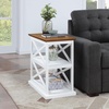 image:imageConvenience Concepts Coventry Chairside End Table 14  Farmhouse Narrow Side Accent with Storage Shelves for Transitional Modern Living amp Family Room DriftwoodWhiteDriftwoodWhite