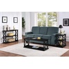 image:imageConvenience Concepts Coventry Chairside End Table 14  Farmhouse Narrow Side Accent with Storage Shelves for Transitional Modern Living amp Family Room DriftwoodWhiteBlack