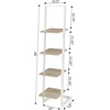 image:imageConvenience Concepts Designs2Go 4 Tier Ladder Bookshelf Ice White  WhiteIce White  White