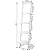image:imageConvenience Concepts Designs2Go 4 Tier Ladder Bookshelf Ice White  WhiteWhite
