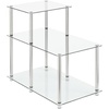 image:imageConvenience Concepts Designs2Go Classic Glass 3 Tier Step End Table Glass