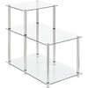 image:imageConvenience Concepts Designs2Go Classic Glass 3 Tier Step End Table Glass