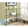 image:imageConvenience Concepts Designs2Go Classic Glass 3Tier Bookshelf 28  Modern Media Stainless Steel Bookcase for Living Room Display Storage Shelves for Family Room Bathroom Office BlackBlackGlass
