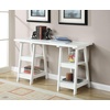 image:imageConvenience Concepts Designs2Go Double Trestle Desk with Shelves BlackWhite