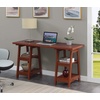 image:imageConvenience Concepts Designs2Go Double Trestle Desk with Shelves EspressoCherry