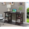 image:imageConvenience Concepts Designs2Go Double Trestle Desk with Shelves EspressoEspresso