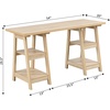 image:imageConvenience Concepts Designs2Go Double Trestle Desk with Shelves EspressoWeathered White