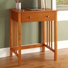 image:imageConvenience Concepts Designs2Go Mission Desk 26  Contemporary Modern Office Den Desk with Keyboard Drawer Modern Vanity Hall Table OakOak