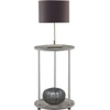 image:imageConvenience Concepts Designs2Go No Tools 2Tier Round End Table Faux White MarbleChromeFaux Gray Marble  Chrome
