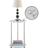 image:imageConvenience Concepts Designs2Go No Tools 2Tier Round End Table Faux White MarbleChromeFaux White Marble  Chrome