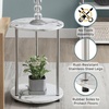 image:imageConvenience Concepts Designs2Go No Tools 2Tier Round End Table Faux White MarbleChromeFaux White Marble  Chrome