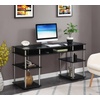 image:imageConvenience Concepts Designs2Go No Tools Deluxe Student Desk with Shelves 60 BlackBlack