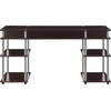 image:imageConvenience Concepts Designs2Go No Tools Deluxe Student Desk with Shelves 60 BlackEspresso
