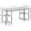 image:imageConvenience Concepts Designs2Go No Tools Deluxe Student Desk with Shelves 60 BlackWhite