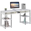 image:imageConvenience Concepts Designs2Go No Tools Deluxe Student Desk with Shelves 60 BlackWhite