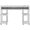 image:imageConvenience Concepts Designs2Go No Tools Desk Home Office Desk with Shelves Corner Shelf Vanity Desk Computer Desk Nail Table for Nail Tech  4725 L x 1575 W x 30 H EspressoWhite Faux Marble