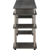 image:imageConvenience Concepts Designs2Go No Tools Desk Home Office Desk with Shelves Corner Shelf Vanity Desk Computer Desk Nail Table for Nail Tech  4725 L x 1575 W x 30 H EspressoCharcoal Gray