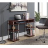 image:imageConvenience Concepts Designs2Go No Tools Desk Home Office Desk with Shelves Corner Shelf Vanity Desk Computer Desk Nail Table for Nail Tech  4725 L x 1575 W x 30 H EspressoCherry