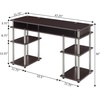 image:imageConvenience Concepts Designs2Go No Tools Desk Home Office Desk with Shelves Corner Shelf Vanity Desk Computer Desk Nail Table for Nail Tech  4725 L x 1575 W x 30 H EspressoEspresso