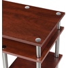 image:imageConvenience Concepts Designs2Go No Tools Desk Home Office Desk with Shelves Corner Shelf Vanity Desk Computer Desk Nail Table for Nail Tech  4725 L x 1575 W x 30 H EspressoCherry