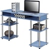 image:imageConvenience Concepts Designs2Go No Tools Desk Home Office Desk with Shelves Corner Shelf Vanity Desk Computer Desk Nail Table for Nail Tech  4725 L x 1575 W x 30 H EspressoBlue