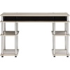 image:imageConvenience Concepts Designs2Go No Tools Desk Home Office Desk with Shelves Corner Shelf Vanity Desk Computer Desk Nail Table for Nail Tech  4725 L x 1575 W x 30 H EspressoIce White
