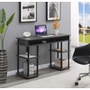 image:imageConvenience Concepts Designs2Go No Tools Desk Home Office Desk with Shelves Corner Shelf Vanity Desk Computer Desk Nail Table for Nail Tech  4725 L x 1575 W x 30 H EspressoCharcoal GrayBlack