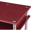 image:imageConvenience Concepts Designs2Go No Tools Desk Home Office Desk with Shelves Corner Shelf Vanity Desk Computer Desk Nail Table for Nail Tech  4725 L x 1575 W x 30 H EspressoDark Cranberry Red