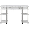 image:imageConvenience Concepts Designs2Go No Tools Desk Home Office Desk with Shelves Corner Shelf Vanity Desk Computer Desk Nail Table for Nail Tech  4725 L x 1575 W x 30 H EspressoWhite Faux Marble