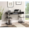 image:imageConvenience Concepts Designs2Go No Tools Desk Home Office Desk with Shelves Corner Shelf Vanity Desk Computer Desk Nail Table for Nail Tech  4725 L x 1575 W x 30 H EspressoEspresso