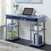 image:imageConvenience Concepts Designs2Go No Tools Desk Home Office Desk with Shelves Corner Shelf Vanity Desk Computer Desk Nail Table for Nail Tech  4725 L x 1575 W x 30 H EspressoBlue