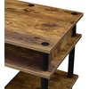 image:imageConvenience Concepts Designs2Go No Tools Desk Home Office Desk with Shelves Corner Shelf Vanity Desk Computer Desk Nail Table for Nail Tech  4725 L x 1575 W x 30 H EspressoBarnwoodBlack