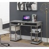 image:imageConvenience Concepts Designs2Go No Tools Desk Home Office Desk with Shelves Corner Shelf Vanity Desk Computer Desk Nail Table for Nail Tech  4725 L x 1575 W x 30 H EspressoFaux Birch