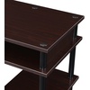 image:imageConvenience Concepts Designs2Go No Tools Desk Home Office Desk with Shelves Corner Shelf Vanity Desk Computer Desk Nail Table for Nail Tech  4725 L x 1575 W x 30 H EspressoEspressoBlack