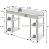 image:imageConvenience Concepts Designs2Go No Tools Desk Home Office Desk with Shelves Corner Shelf Vanity Desk Computer Desk Nail Table for Nail Tech  4725 L x 1575 W x 30 H EspressoBlue