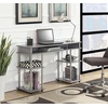 image:imageConvenience Concepts Designs2Go No Tools Desk Home Office Desk with Shelves Corner Shelf Vanity Desk Computer Desk Nail Table for Nail Tech  4725 L x 1575 W x 30 H EspressoGrey