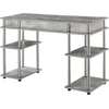 image:imageConvenience Concepts Designs2Go No Tools Desk Home Office Desk with Shelves Corner Shelf Vanity Desk Computer Desk Nail Table for Nail Tech  4725 L x 1575 W x 30 H EspressoFaux Birch