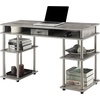 image:imageConvenience Concepts Designs2Go No Tools Desk Home Office Desk with Shelves Corner Shelf Vanity Desk Computer Desk Nail Table for Nail Tech  4725 L x 1575 W x 30 H EspressoFaux Birch