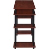 image:imageConvenience Concepts Designs2Go No Tools Desk Home Office Desk with Shelves Corner Shelf Vanity Desk Computer Desk Nail Table for Nail Tech  4725 L x 1575 W x 30 H EspressoCherryBlack