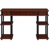 image:imageConvenience Concepts Designs2Go No Tools Desk Home Office Desk with Shelves Corner Shelf Vanity Desk Computer Desk Nail Table for Nail Tech  4725 L x 1575 W x 30 H EspressoCherryBlack