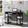 image:imageConvenience Concepts Designs2Go No Tools Desk Home Office Desk with Shelves Corner Shelf Vanity Desk Computer Desk Nail Table for Nail Tech  4725 L x 1575 W x 30 H EspressoEspressoBlack