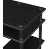 image:imageConvenience Concepts Designs2Go No Tools Desk Home Office Desk with Shelves Corner Shelf Vanity Desk Computer Desk Nail Table for Nail Tech  4725 L x 1575 W x 30 H EspressoBlackBlack