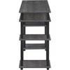 image:imageConvenience Concepts Designs2Go No Tools Desk Home Office Desk with Shelves Corner Shelf Vanity Desk Computer Desk Nail Table for Nail Tech  4725 L x 1575 W x 30 H EspressoCharcoal GrayBlack