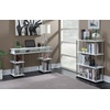 image:imageConvenience Concepts Designs2Go No Tools Desk Home Office Desk with Shelves Corner Shelf Vanity Desk Computer Desk Nail Table for Nail Tech  4725 L x 1575 W x 30 H EspressoWhite