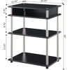 image:imageConvenience Concepts Designs2Go No Tools Printer Stand with Shelves BlackBlack