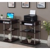 image:imageConvenience Concepts Designs2Go No Tools Printer Stand with Shelves BlackEspresso