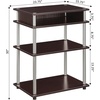image:imageConvenience Concepts Designs2Go No Tools Printer Stand with Shelves BlackEspresso